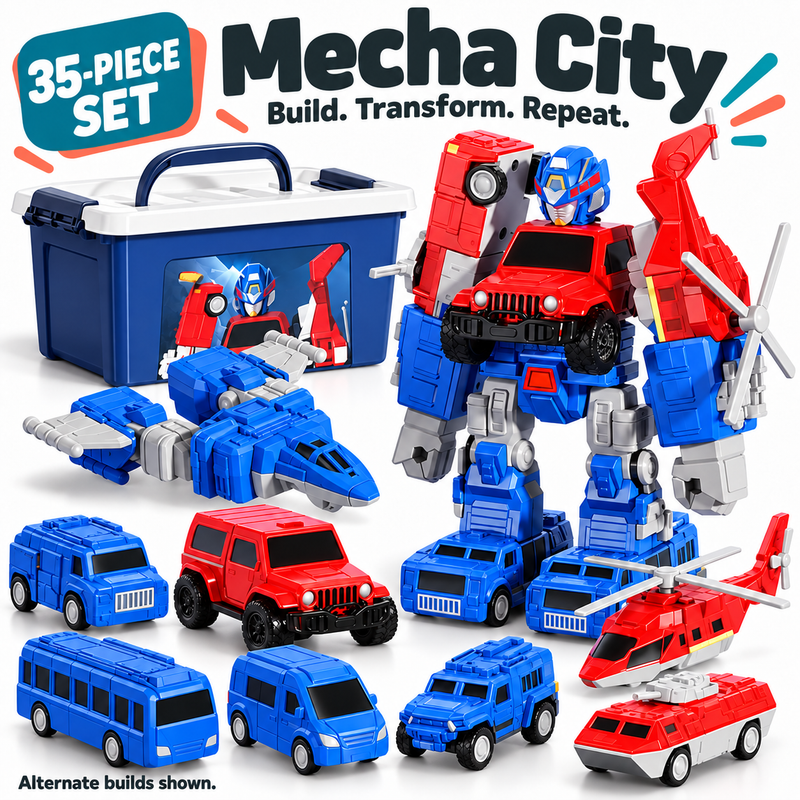 ZigBuild Magnetic Vehicle and Robot Set