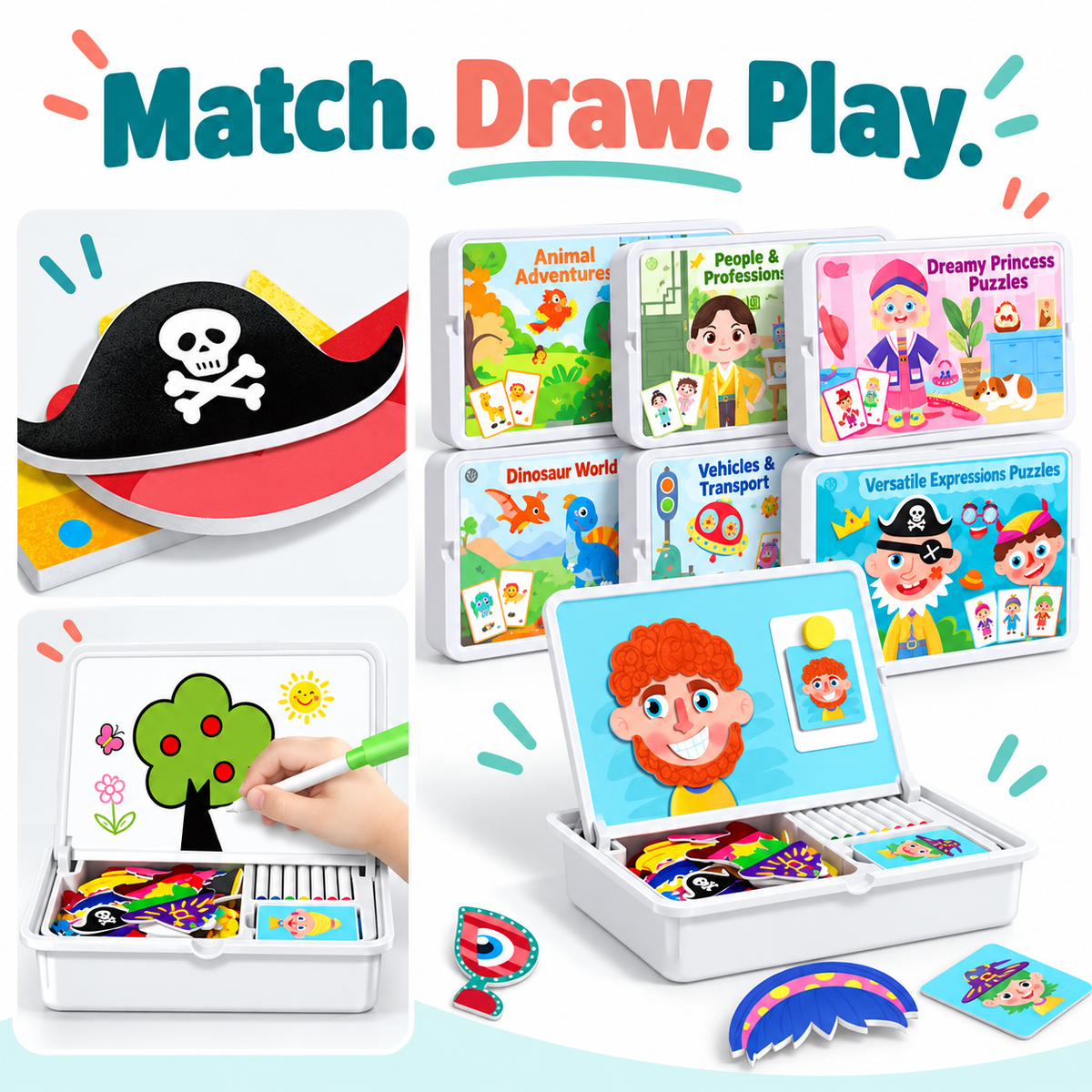 Magnetic matching and drawing activities