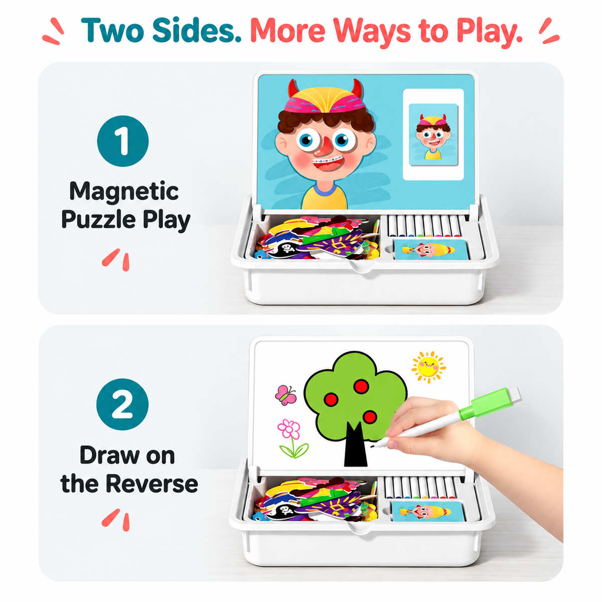 Magnetic front and drawing reverse