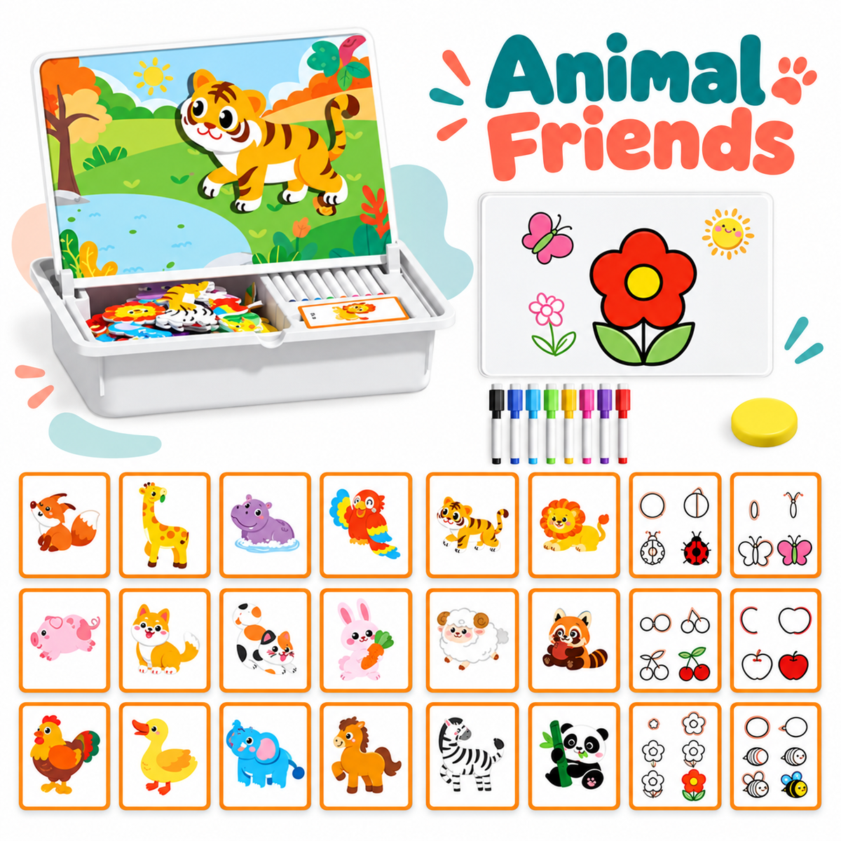 Animal Friends contents and cards