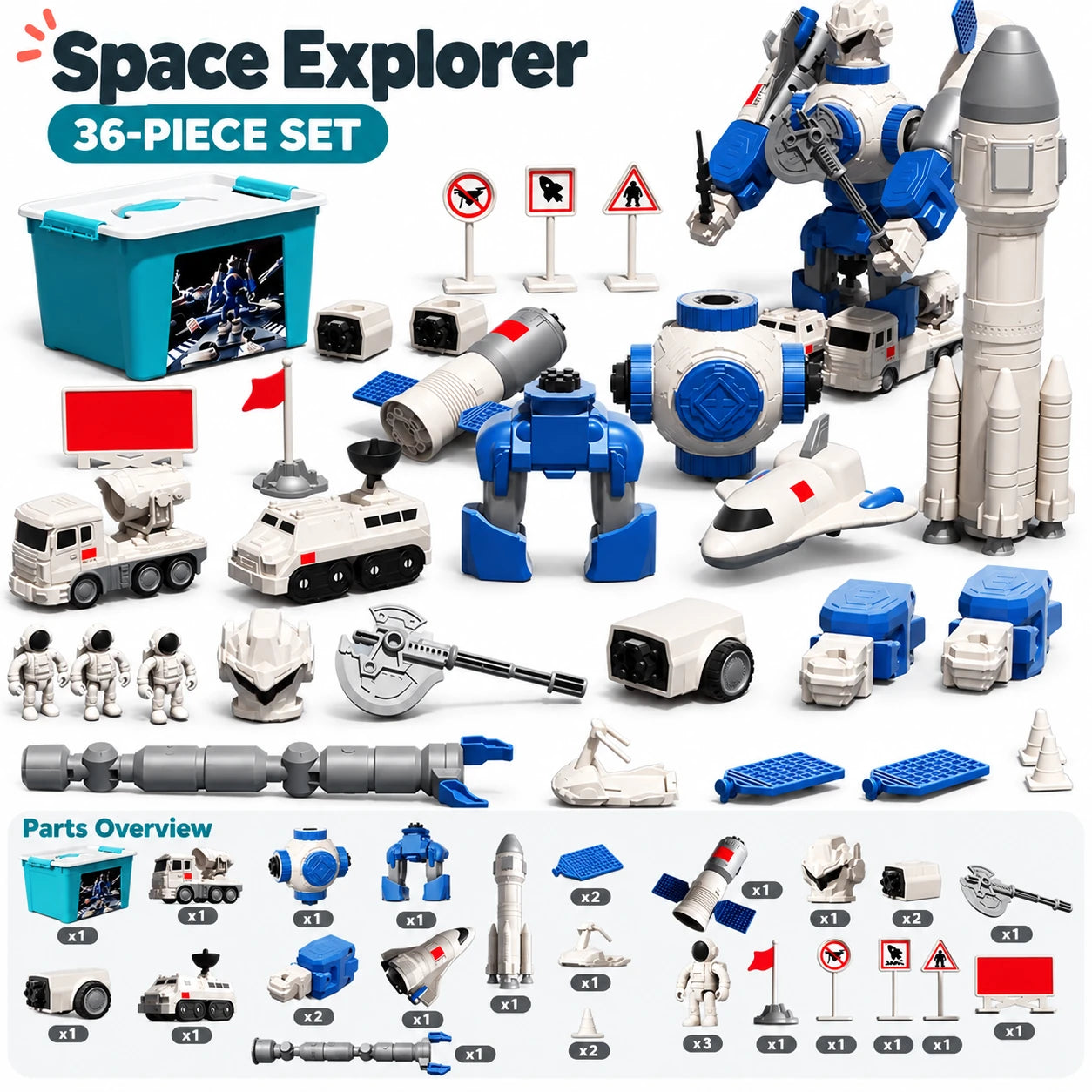 Space Explorer 36 pieces catalog